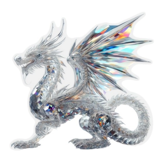 Statue de Dragon en cristal bl - Office Furniture Brands avis et prix