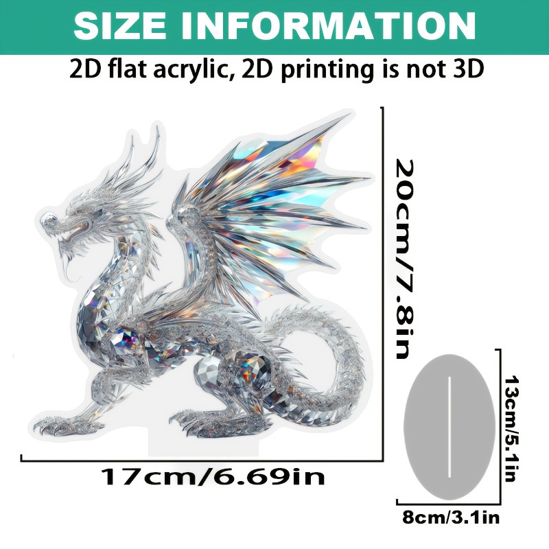 Statue de Dragon en cristal bl - Office Furniture Brands avis et prix